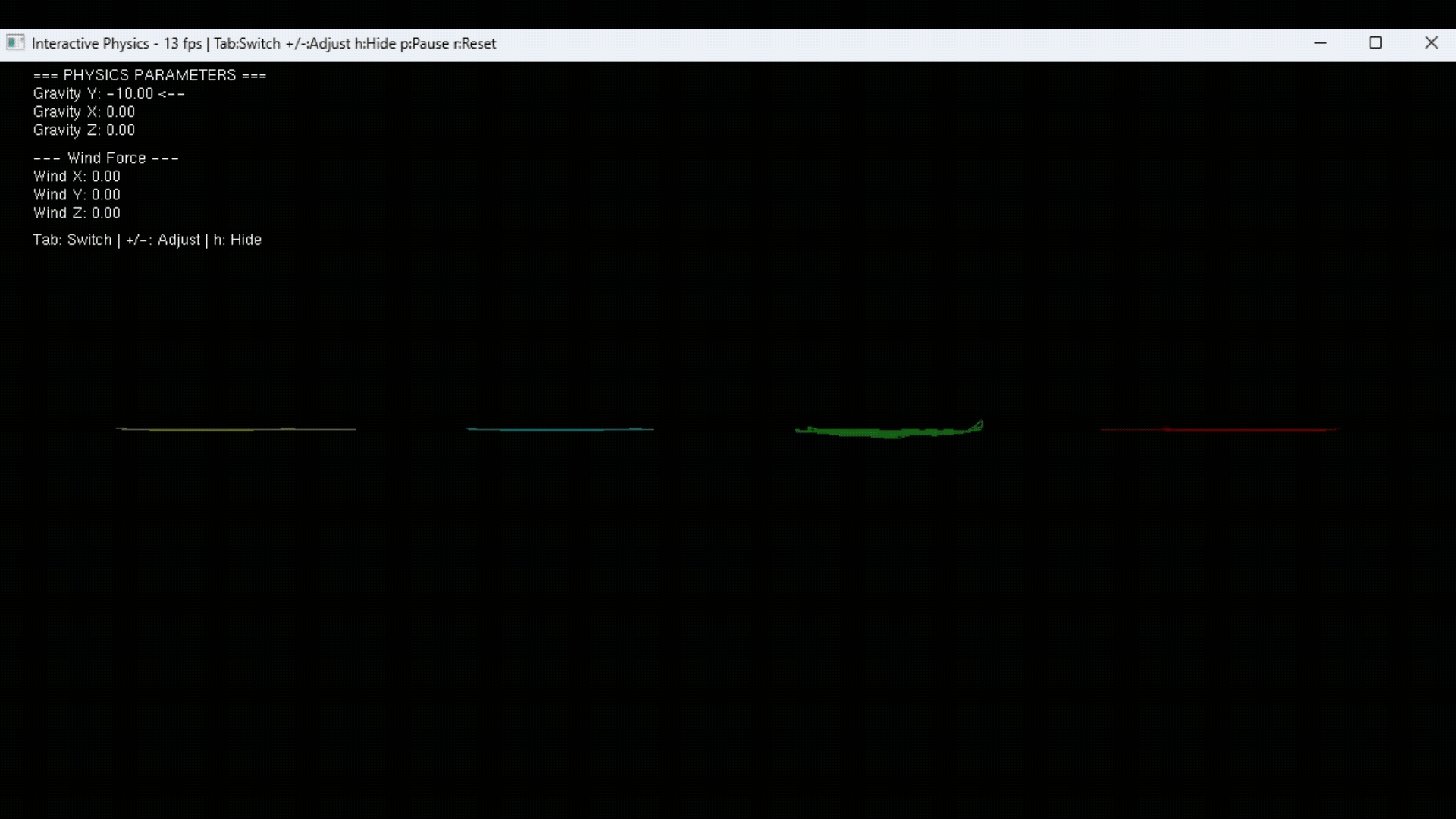 Hanging cloth under normal gravity