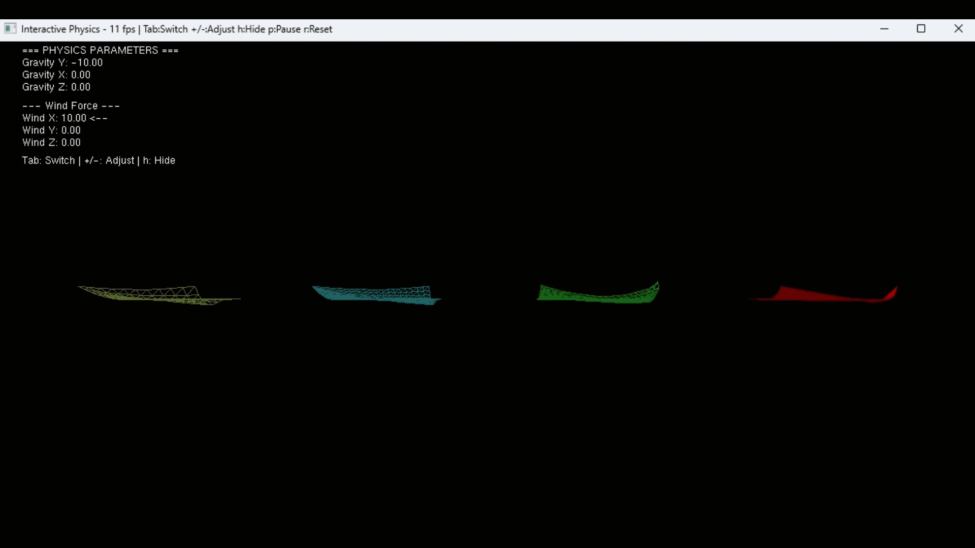 Hanging cloth with wind